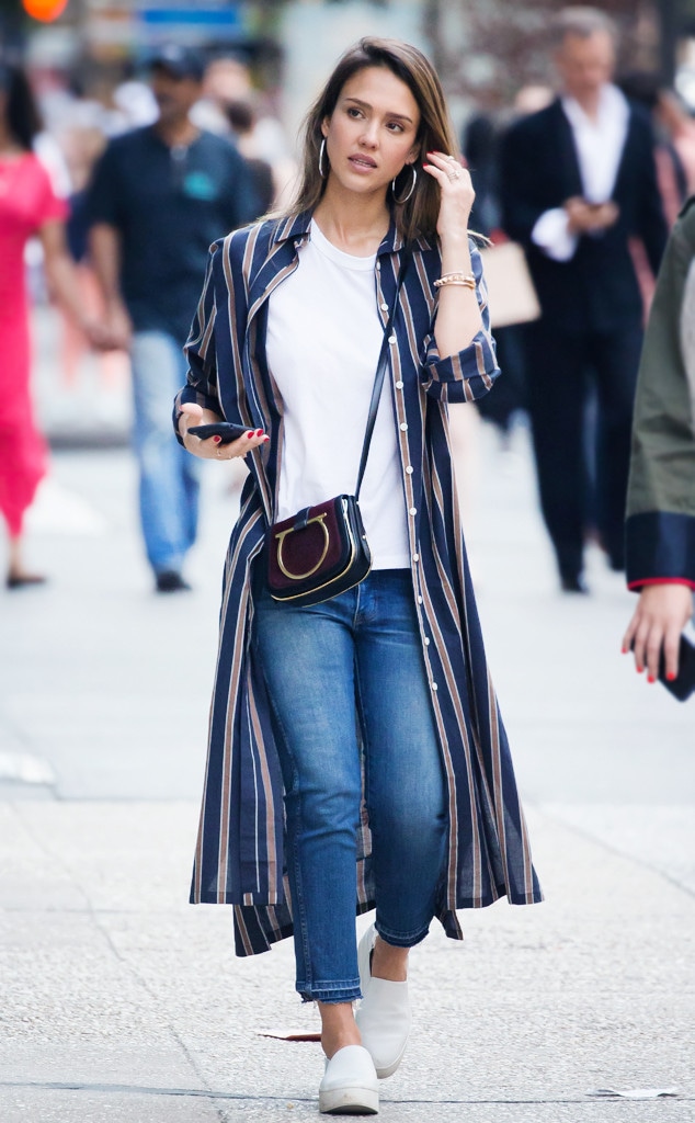 Jessica Alba Wore a Dress Over Her Jeans Jessica Alba Wore a Dress Over Her Jeans