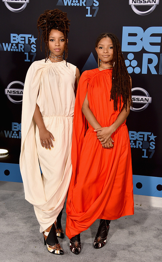 Chloe Bailey & Halle Bailey from BET Awards 2017 Red Carpet | E! News