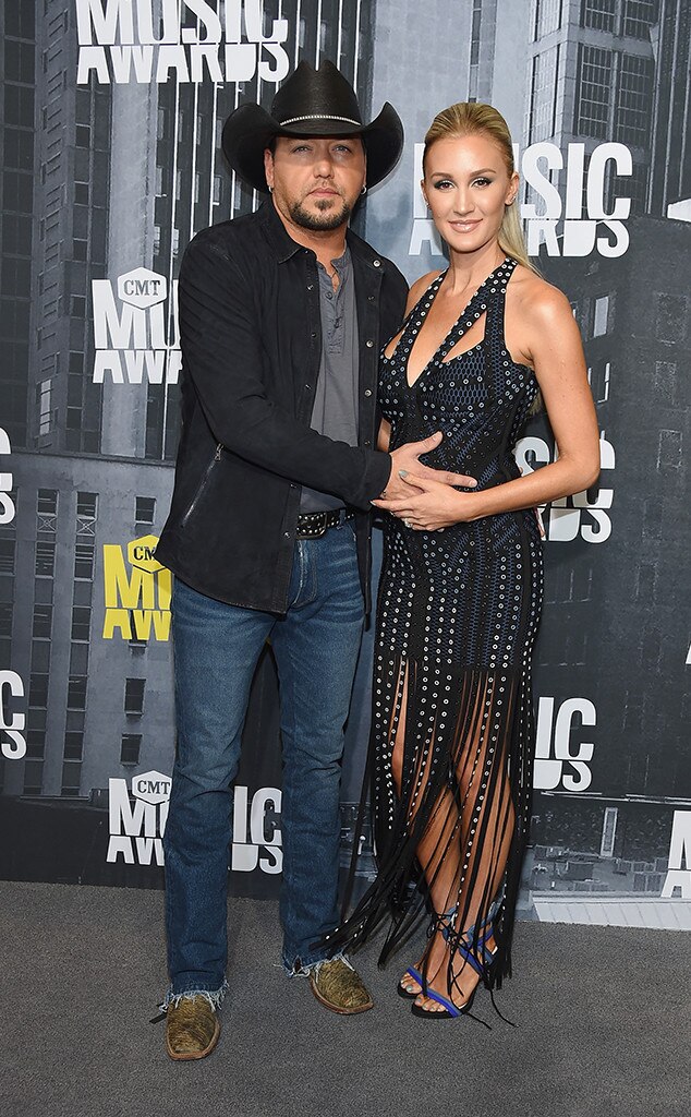 Jason Aldean & Brittany Kerr from CMT Music Awards 2017: Red Carpet ...