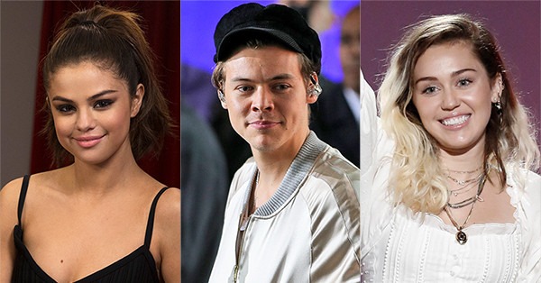Teen Choice Awards nominees, Selena Gomez, Harry Styles, Miley Cyrus