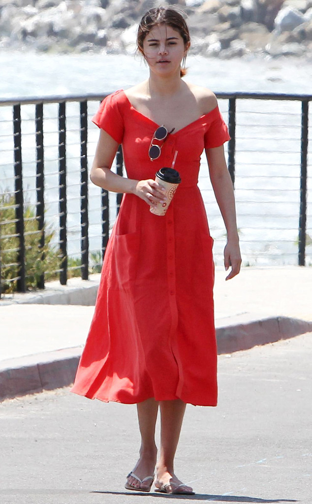Elegant Gray Selena Gomez Red Carpet Dresses Celebrity Gowns