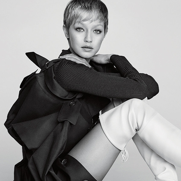 Gigi Hadid Rocks 60s Style Pixie Cut In Sexy Stuart Weitzman Ads E 