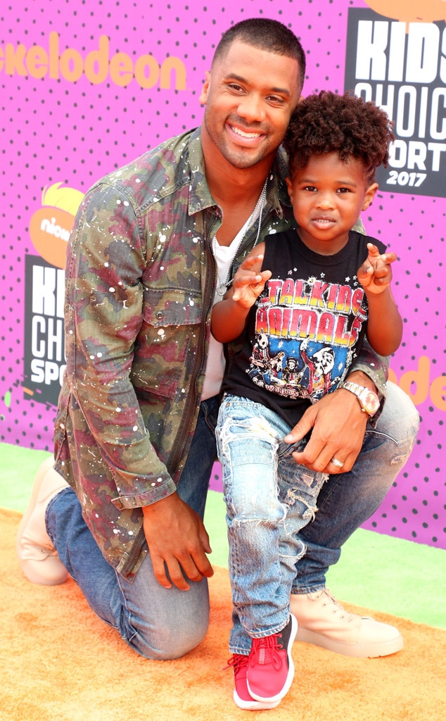 Russell Wilson & Future Zahir Wilburn from Nickelodeon Kids' Choice