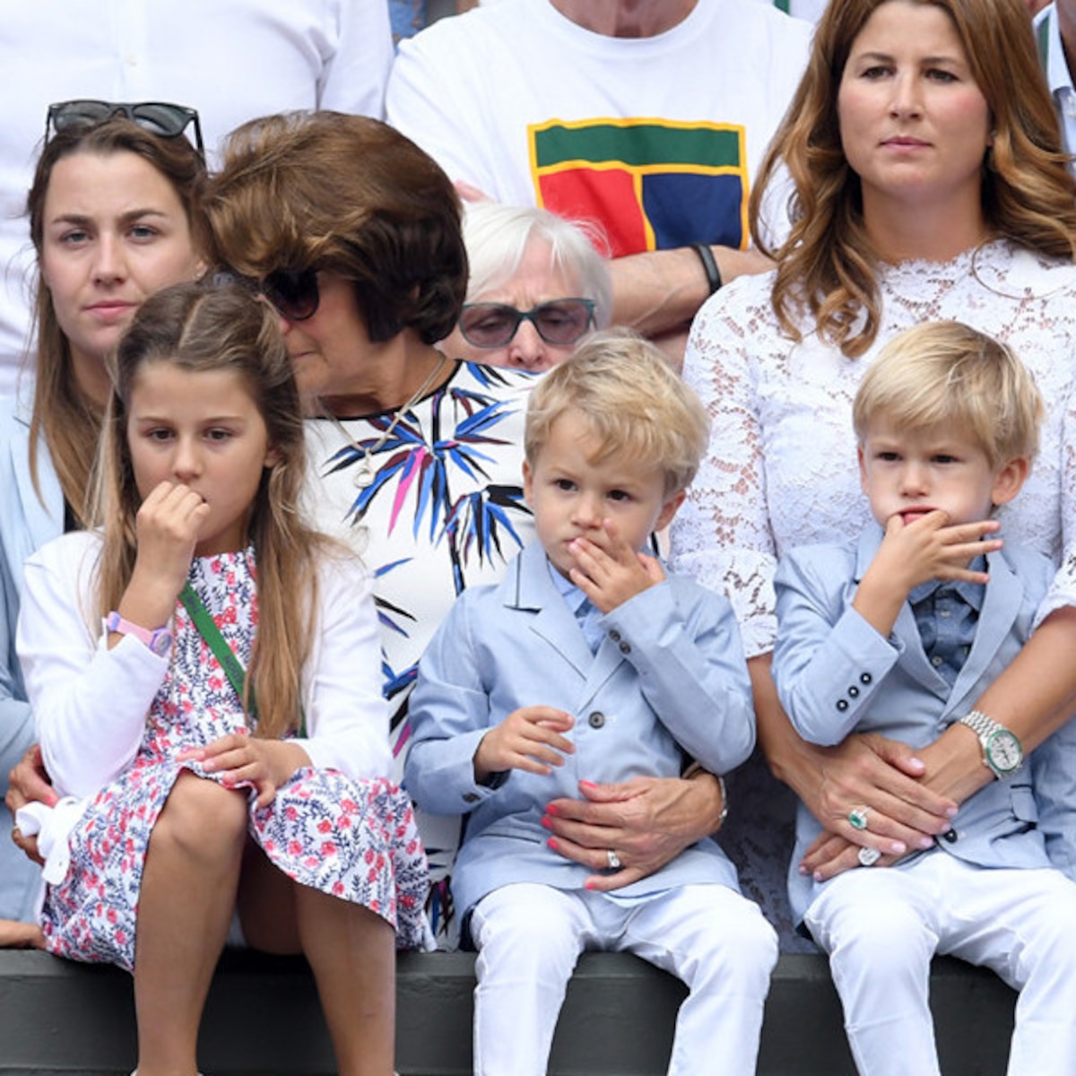 pic Roger Federer Children Today twins steal the show at wimbledon 2017