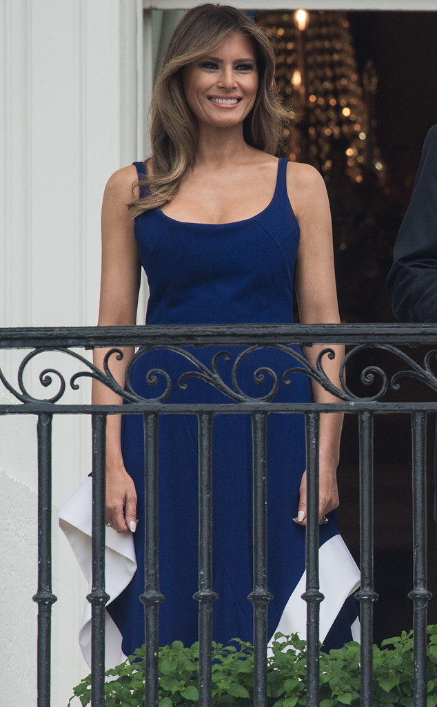 True Blue from Melania Trump's Best Looks | E! News