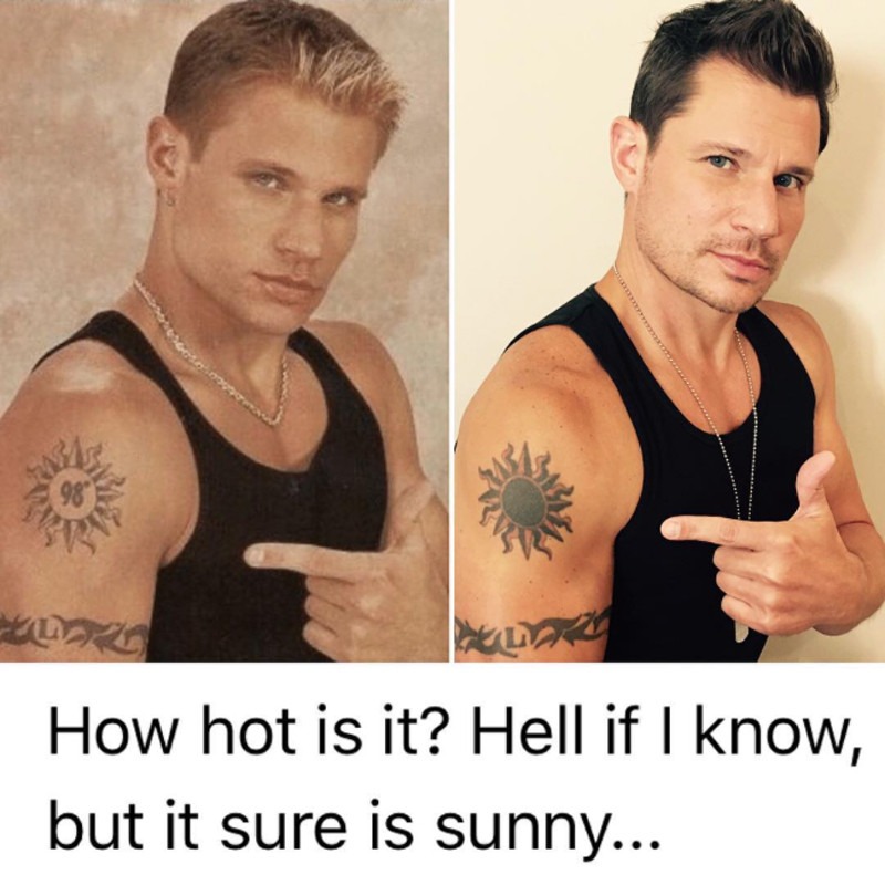 Nick Lachey Pokes Fun at His 98 Degrees Days With an Epic Throwback E