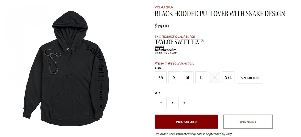 Taylor swift best sale snake hoodie