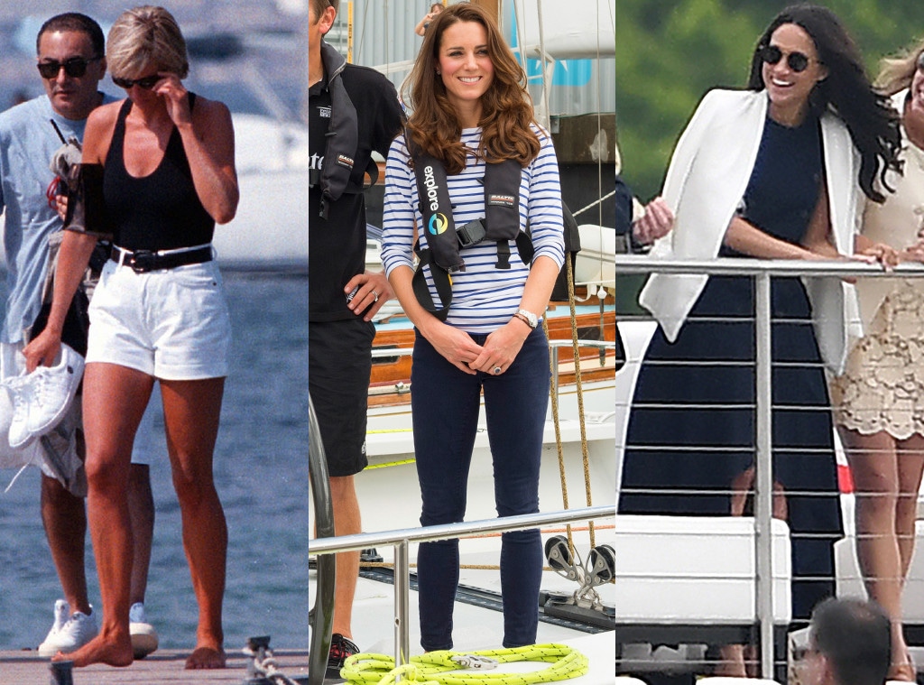How Princess Diana Kate Middleton And Meghan Markles Style Compare E