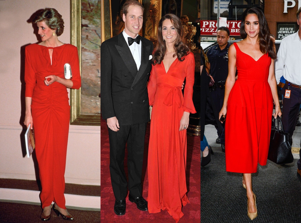 Necklines from Princess Diana, Kate Middleton & Meghan Markle Style ...