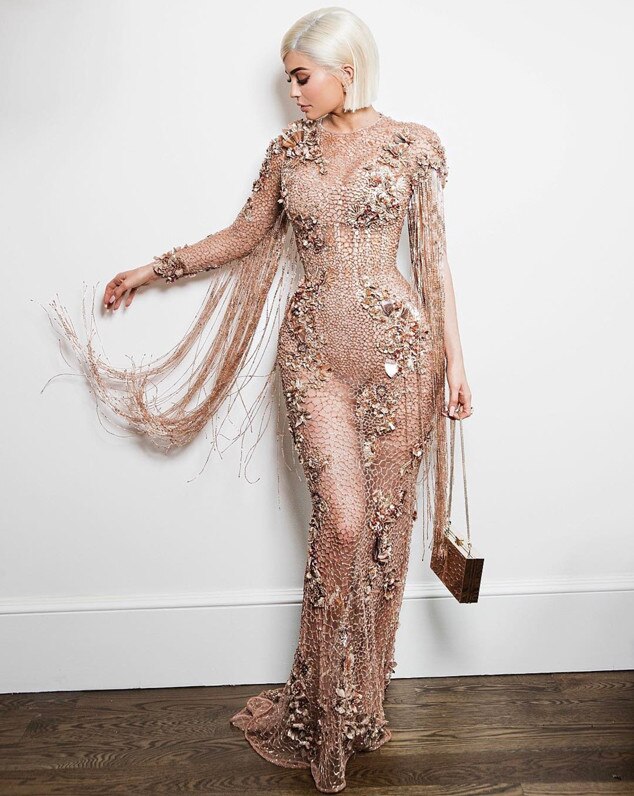 Kylie jenner fringe dress sale