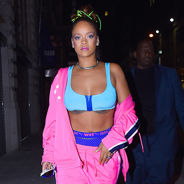 Rihanna seen during New York Fashion Week near the West Side