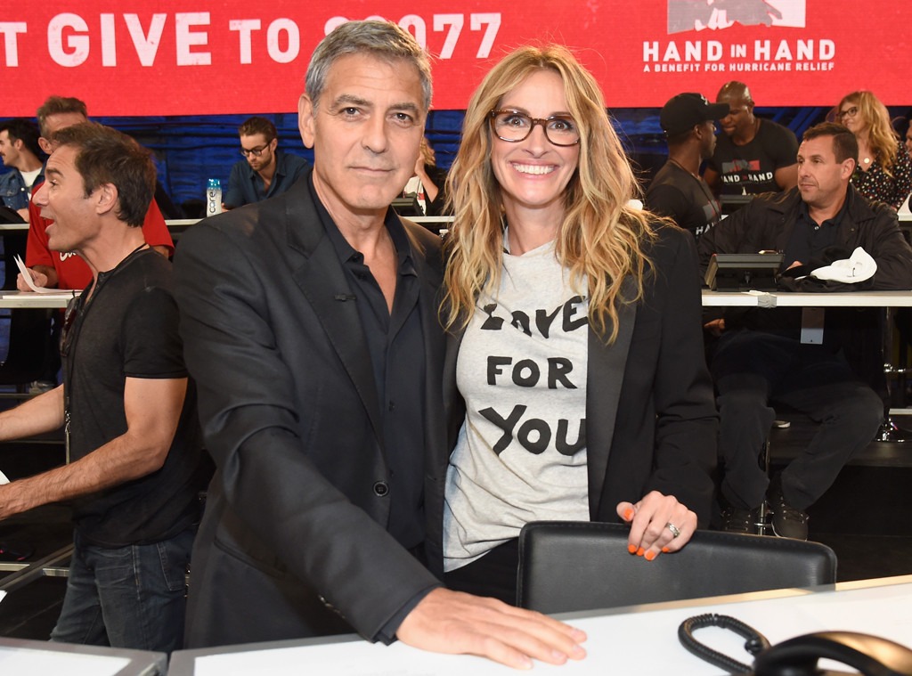 George Clooney &amp;amp; Julia Roberts, Hand in Hand: A Benefit for Hurricane Relief