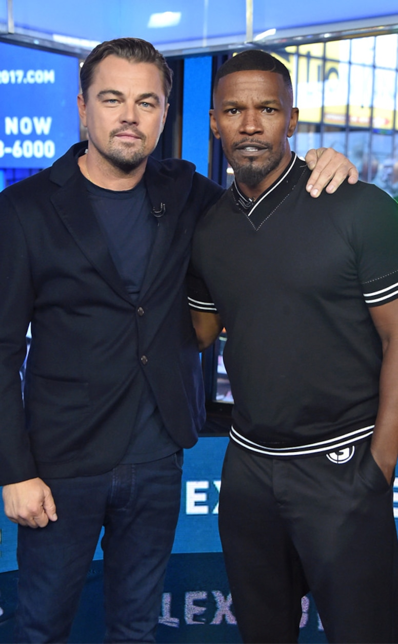 Leonardo DiCaprio and Jamie Foxx, Hand in Hand: A Benefit for Hurricane Relief