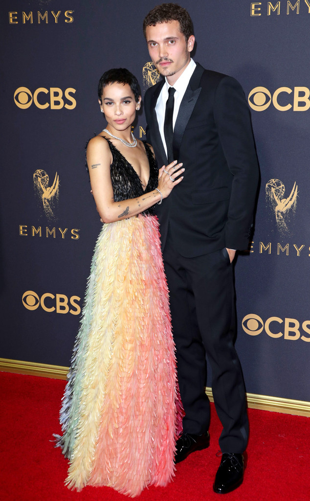 Zoe Kravitz & Karl Glusman From Emmys 2017: Red Carpet Couples 