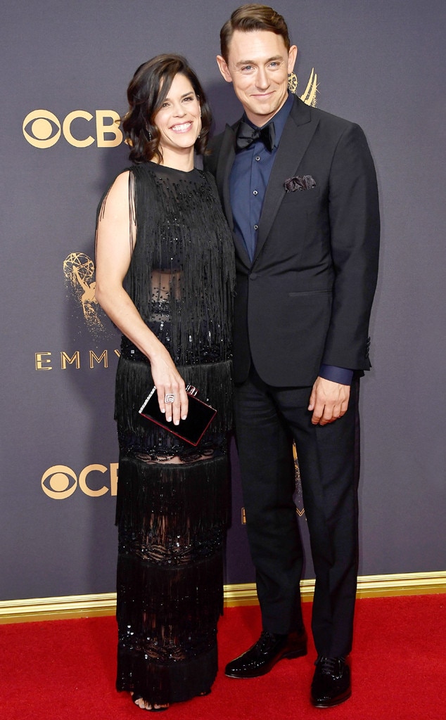 Neve Campbell & JJ Feild from Emmys 2017: Red Carpet Couples | E! News