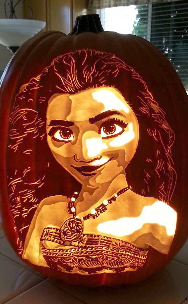 Moana From Celebrity Pumpkin Carvings E News