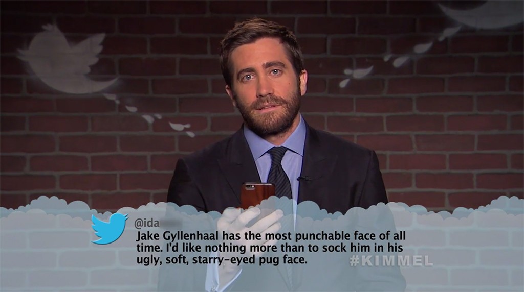 Jake Gyllenhaal from Celebrity Mean Tweets From Jimmy Kimmel Live! | E ...