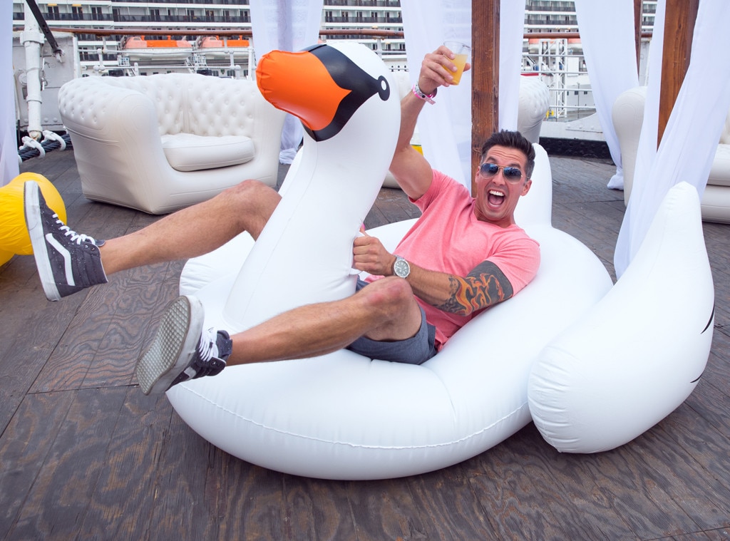 Bobby Giancola From Stars Riding Giant Inflatable Pool Toys E News