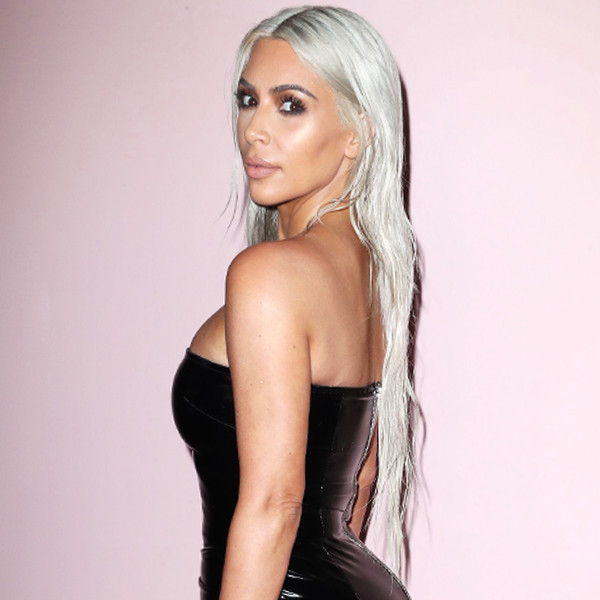 Kim Kardashian Goes Icy Blond See Her Silvery New Locks E News
