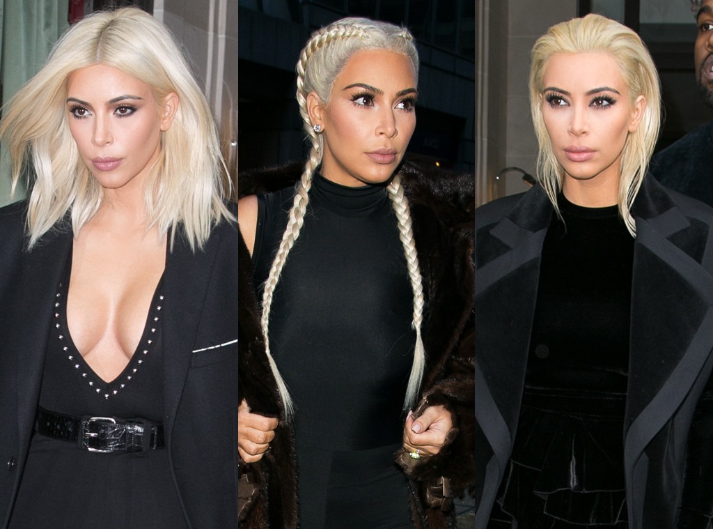 Kim Kardashian Goes Icy Blond See Her Silvery New Locks E News