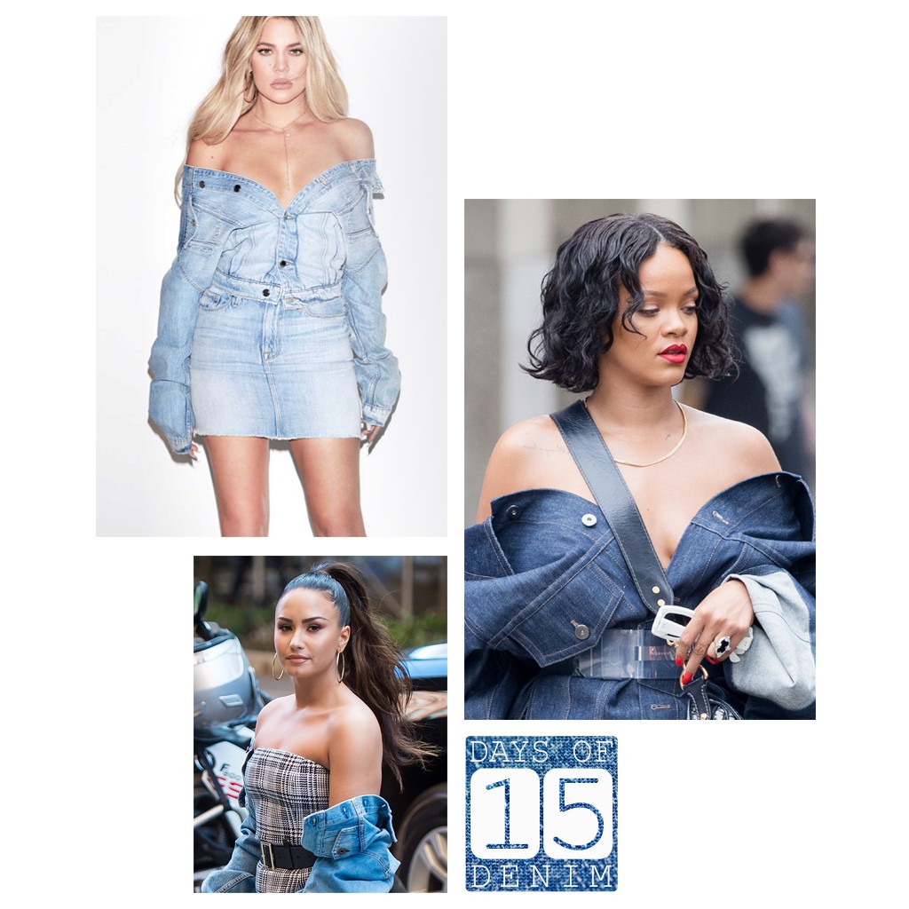 We Tried The Off The Shoulder Denim Jacket Trend Celebs Love And - esc oversized denim