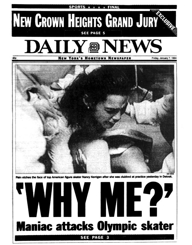 Nancy Kerrigan, Daily News front page, 1994
