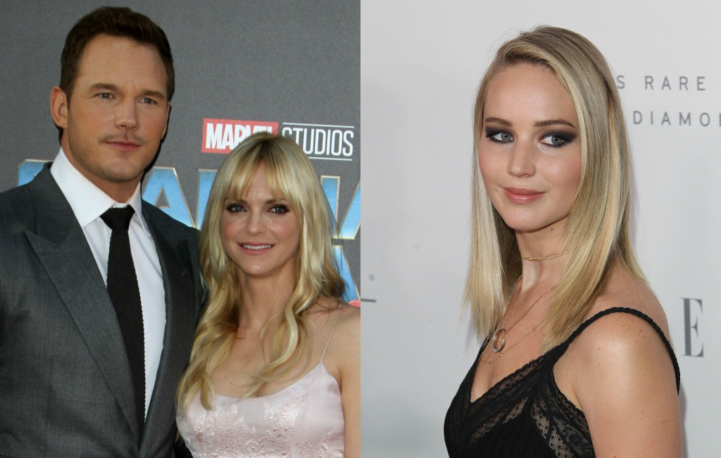 Chris Pratt, Anna Faris, Jennifer Lawrence