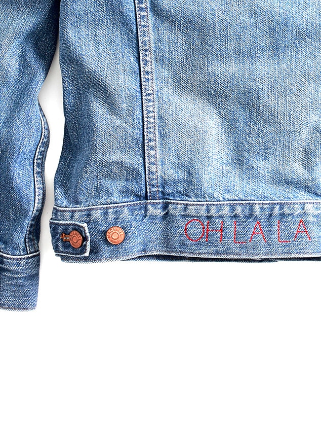 personalized baby jean jacket