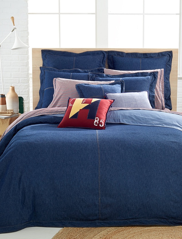 tommy hilfiger denim bed skirt