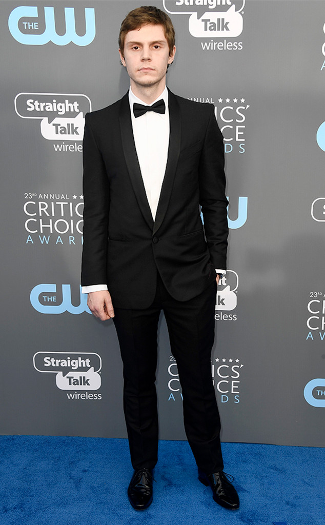 Evan Peters from 2018 Critics' Choice Awards Red Carpet Fashion E! News