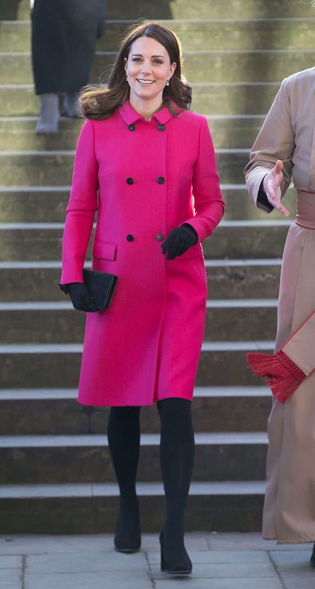 Kate Middleton Brings Back Her Pretty Pink Coat During Coventry Visit ...