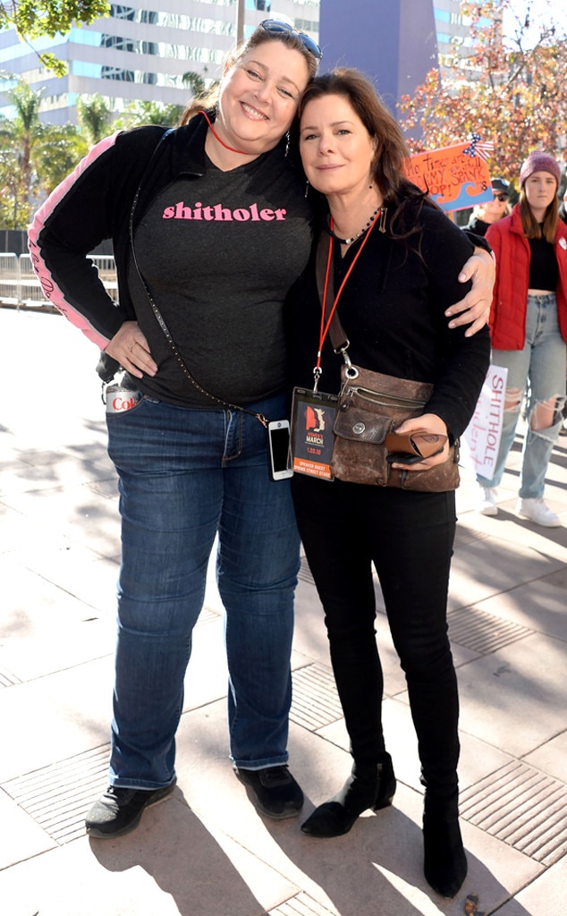 Camryn Manheim and Marcia Gay Harden from Celebs at 2018 Women's March E! News