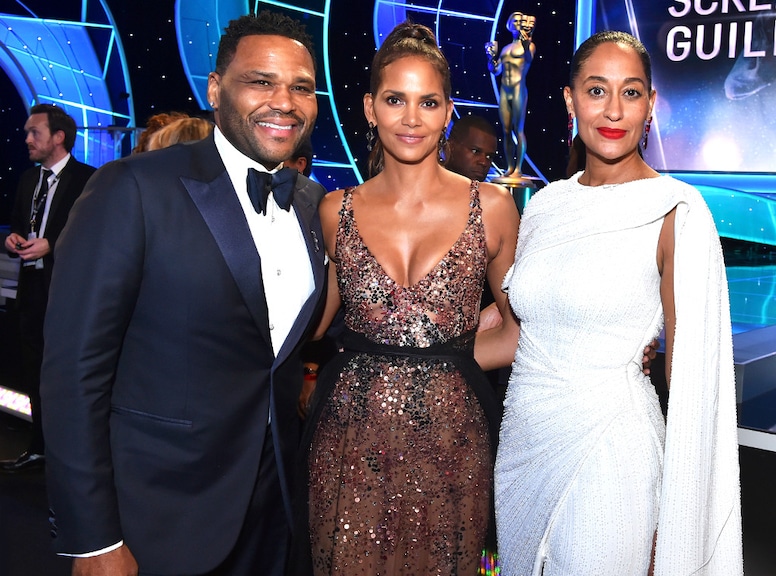 Anthony Anderson, Halle Berry, Tracee Ellis Ross, 2018 SAG Awards, Candids