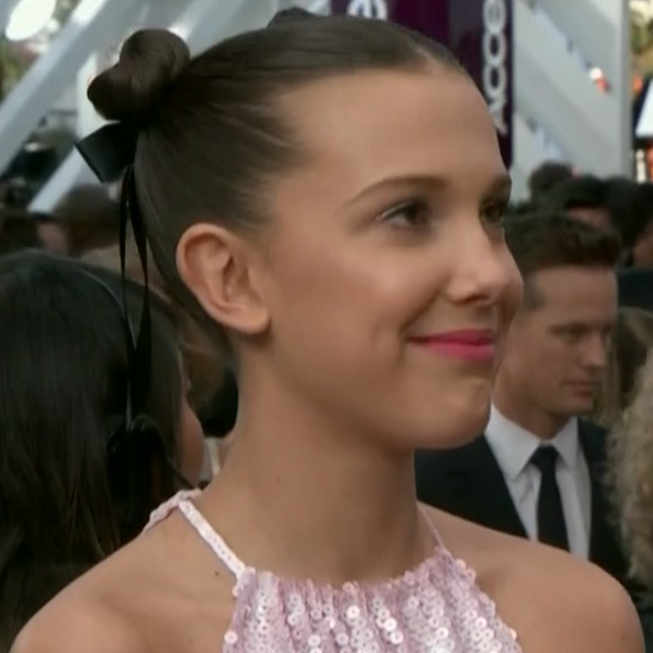 Millie Bobby Brown in Calvin Klein and Converse at the SAG Awards