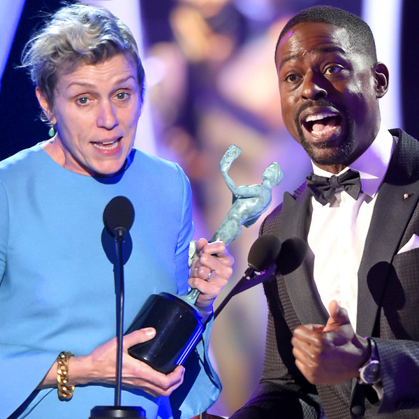 Frances McDormand, Sterling K. Brown, Winners, SAG Awards, 2018
