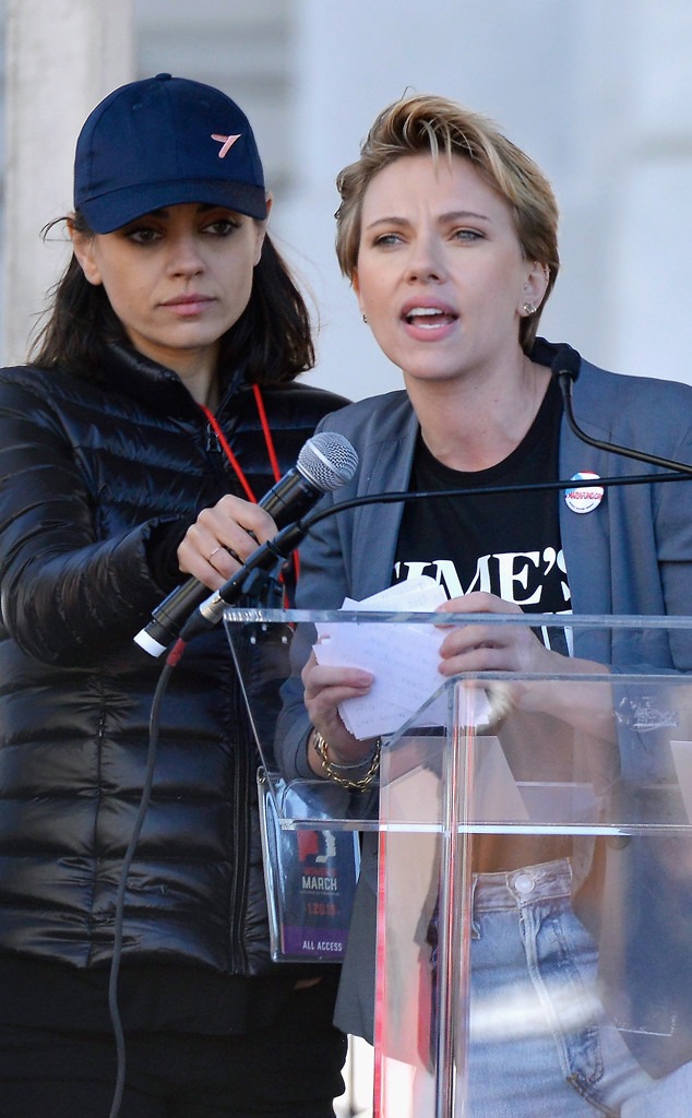 Mila Kunis, Scarlett Johansson, Women's March 2018