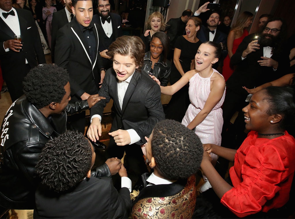 Caleb McLaughlin, Crystal McLaughlin, Millie Bobby Brown, Lonnie Chavis, Marsai Martin, Miles Brown, Marc, SAG Awards, 2018, Party Pics