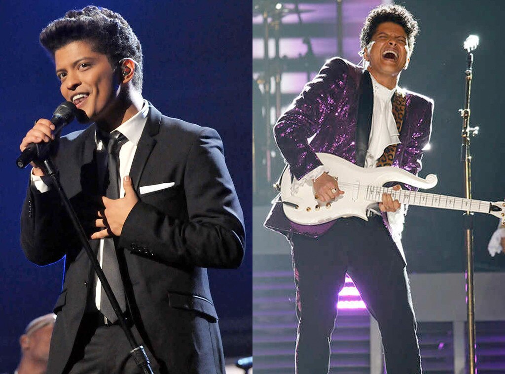 Bruno Mars from Grammy Awards See the Stars Then & Now E! News