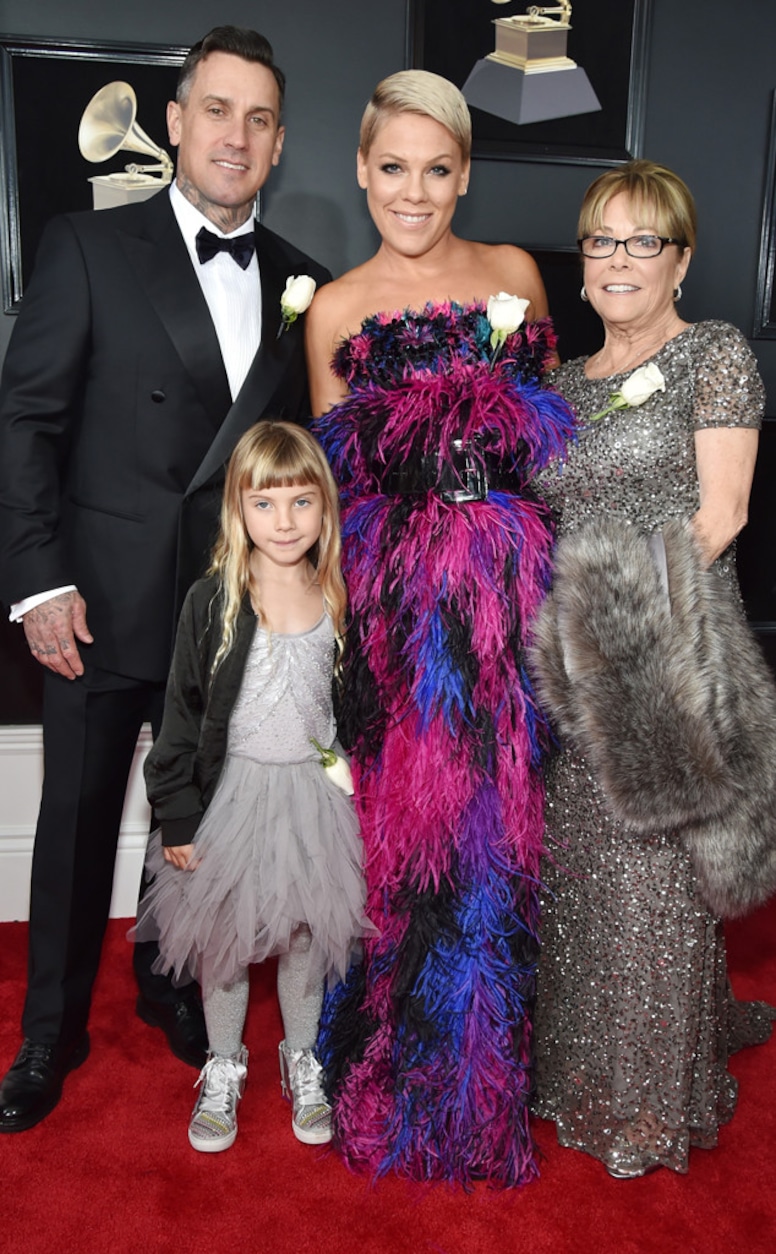Carey Hart, Willow Sage Hart, Pink, Judith Moore, 2018 Grammy Awards