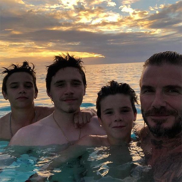 Romeo Beckham, Brooklyn Beckham, Cruz Beckham, David Beckham