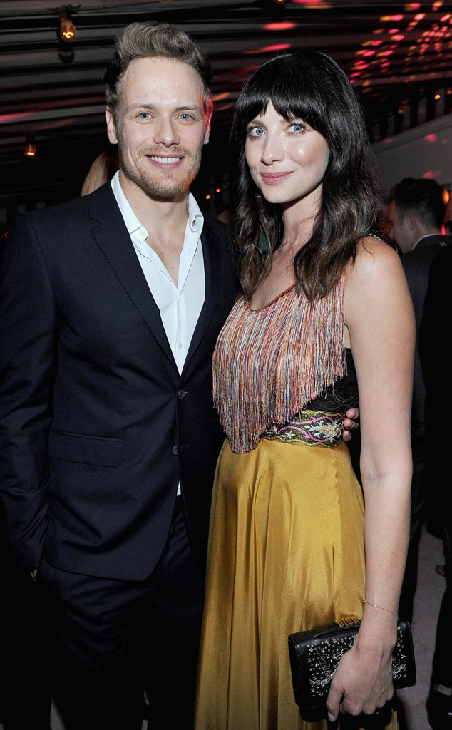 Caitriona Balfe & Sam Heughan from Golden Globes 2018 ...