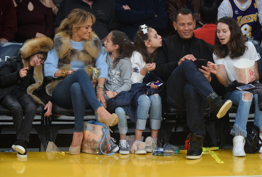 Alex Rodriguez Poses With Jennifer Lopez's Younger 'Fan Club' in a