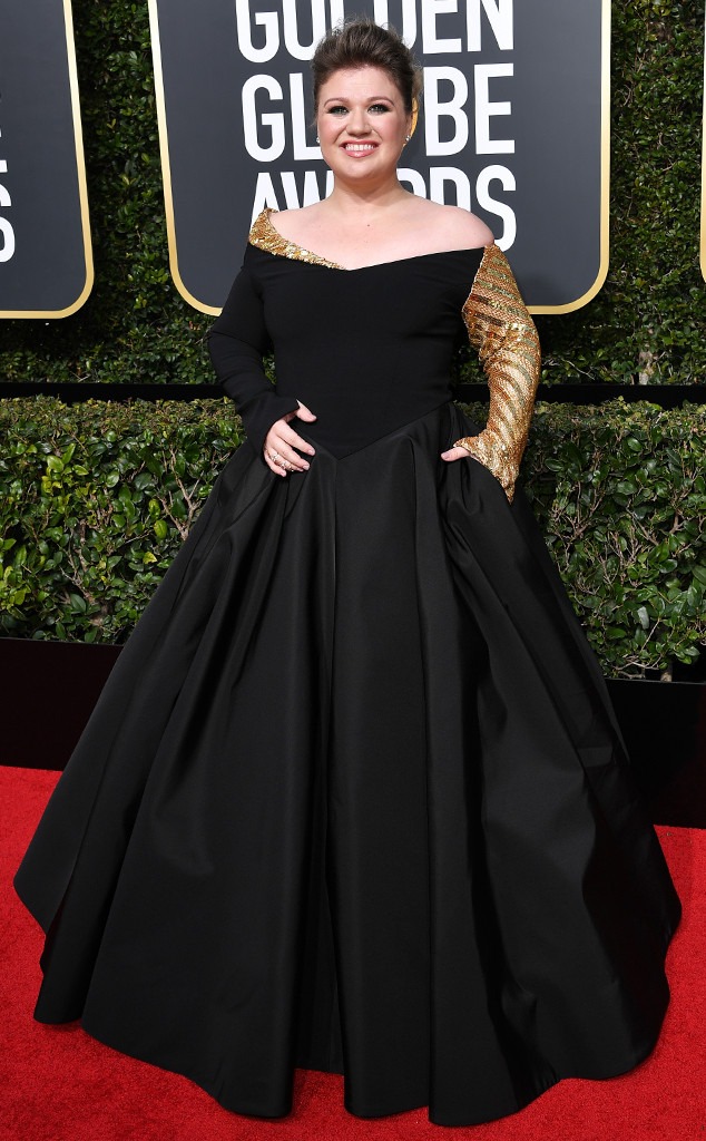 Kelly Clarkson, 2018 Golden Globes, Red Carpet Fashions