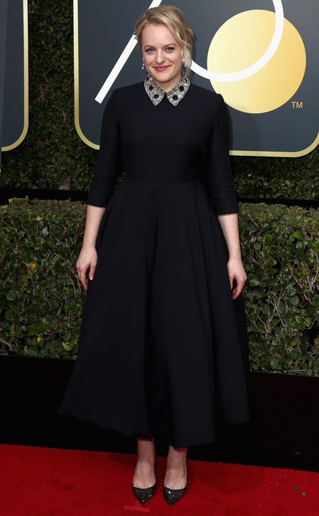 Elisabeth Moss, 2018 Golden Globes, Red Carpet Fashions