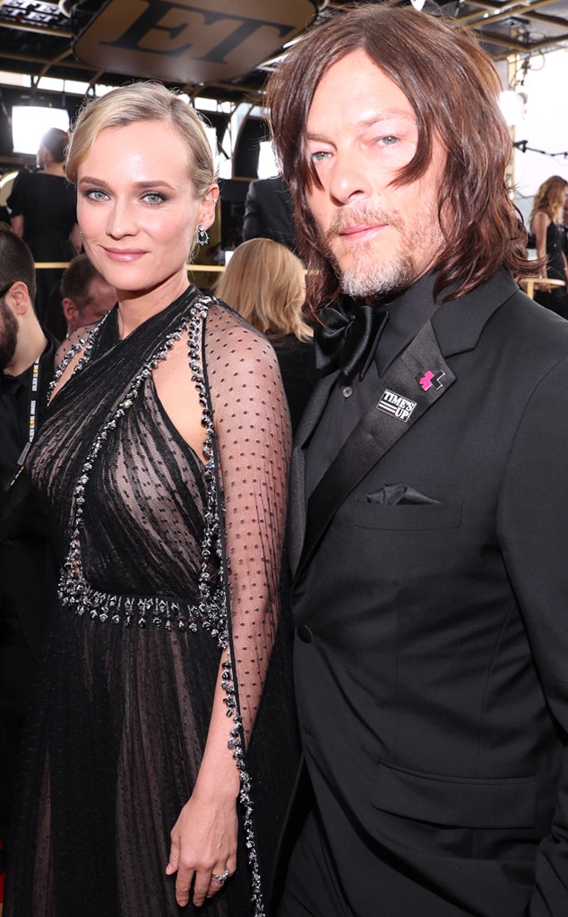 Diane Kruger, Norman Reedus, 2018 Golden Globes, Couples