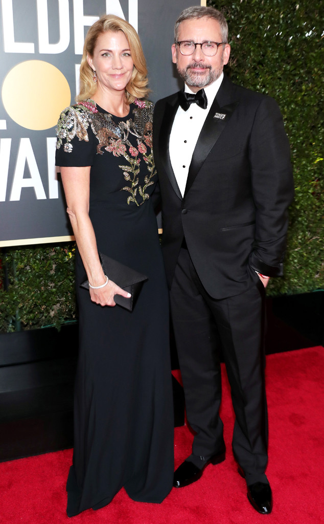 Steve Carell & Nancy Carell from Couples at Golden Globes 2018 | E! News