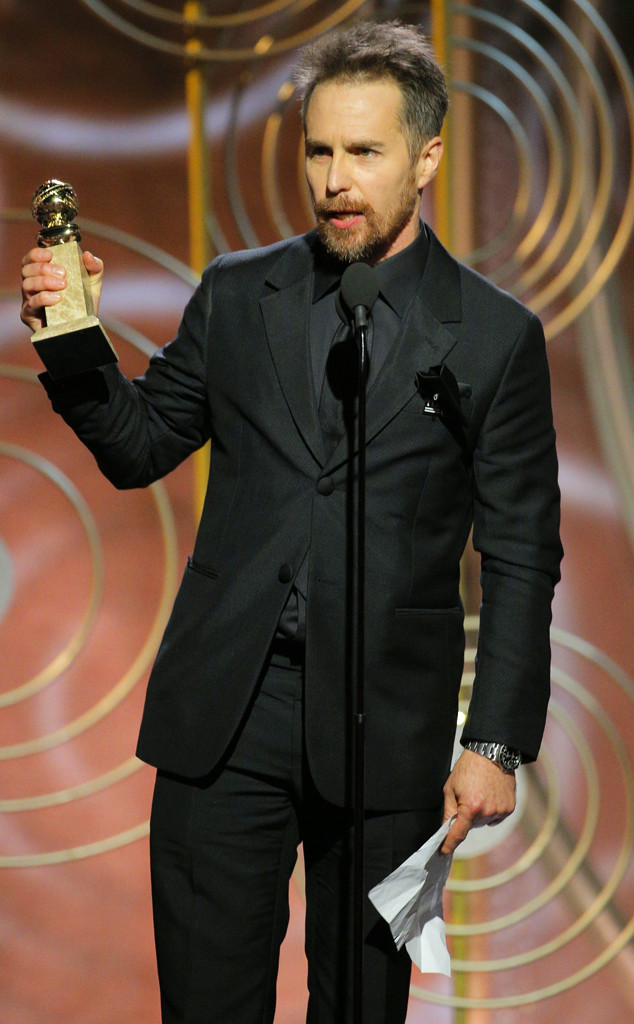 Sam Rockwell Takes Home First Golden Globe For Best Supporting Actor in