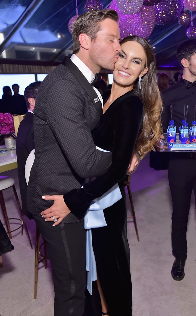 Armie Hammer, Elizabeth Chambers, 2018 Golden Globes, Party Pics