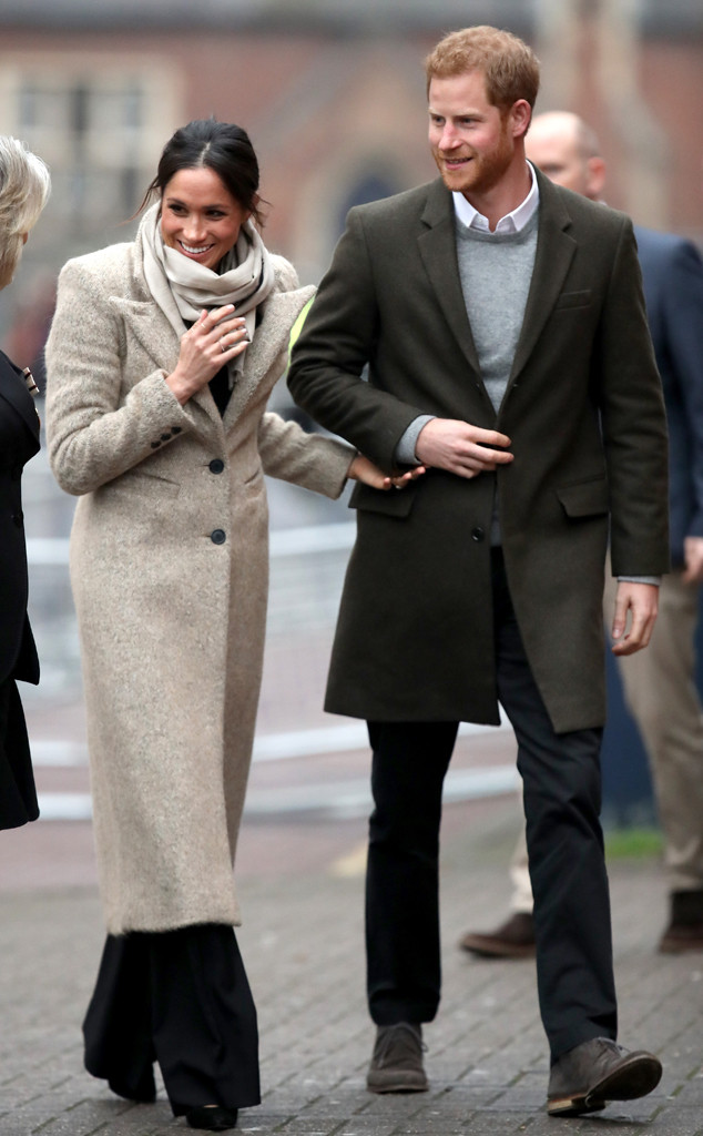 Prince Harry & Meghan Markle Bundle Up for First 2018 Royal Engagement