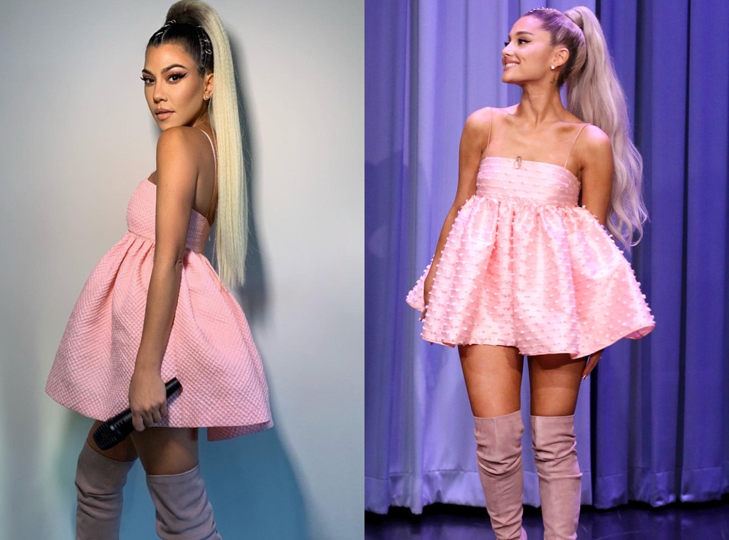 Kourtney Kardashian as Ariana Grande from Celebrities Who Dressed Up as ...